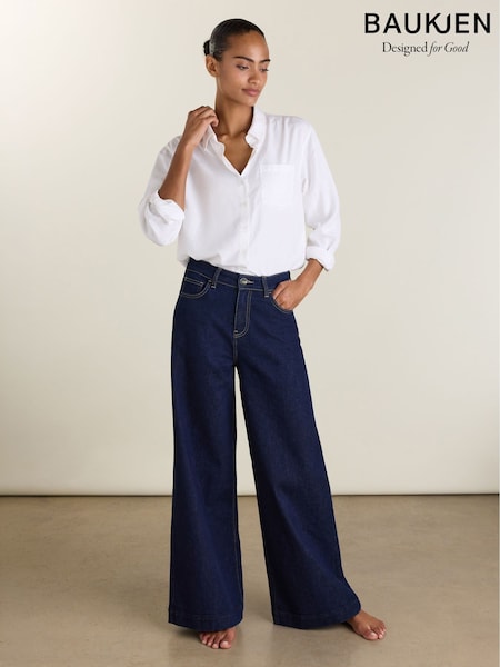 Blau - Baukjen Palmer High Waist Palazzo Jeans