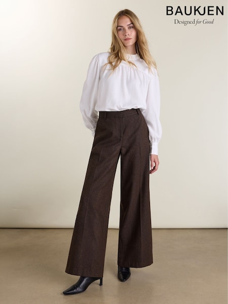 Brown - Baukjen Anna Wide Leg Trousers