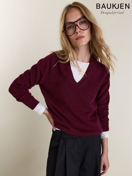Red - Baukjen Dara V-neck Jumper