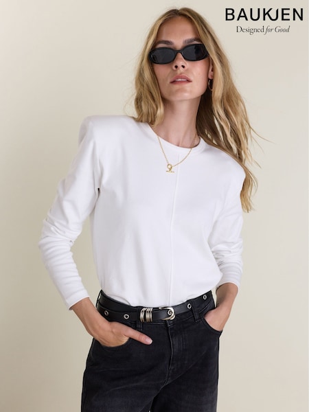 White - Baukjen Alexa Strong Shoulder Top