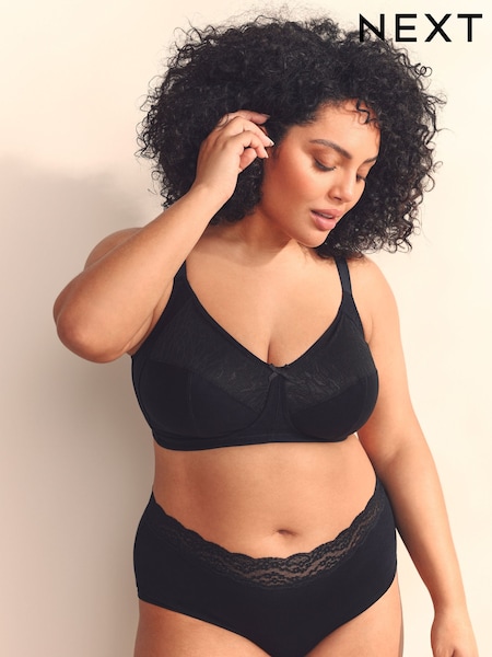 Negro - Total Support Full Cup Non Wire Cotton Ultimate Comfort Bra B-H (246461) | 29 €