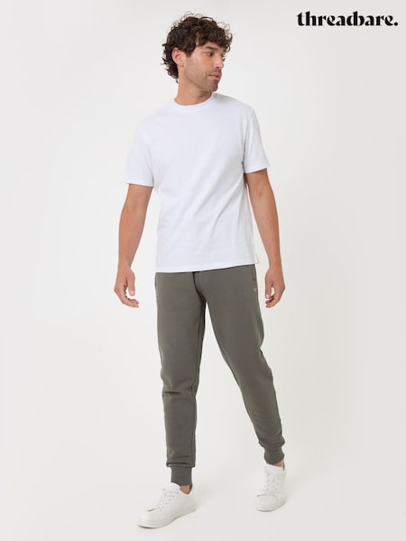 Dark Sage Green - Regular Threadbare Cotton Blend Cuffed Joggers