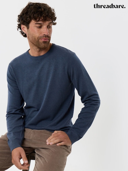Blue - Regular Threadbare Jersey Crew Neck Jumper