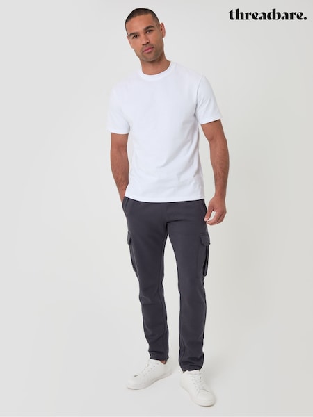 Grey - Regular Threadbare Cotton Rich Cargo Joggers
