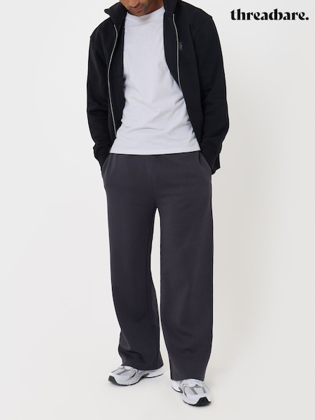 Grey - Regular Threadbare Wide Leg Joggers