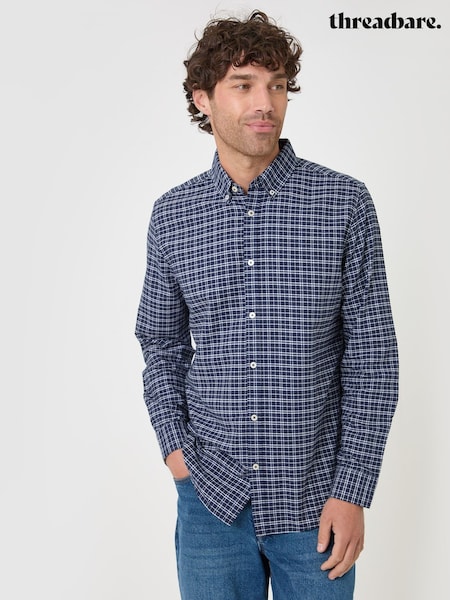 Blue - Regular Threadbare Regular Fit Cotton Oxford Shirt