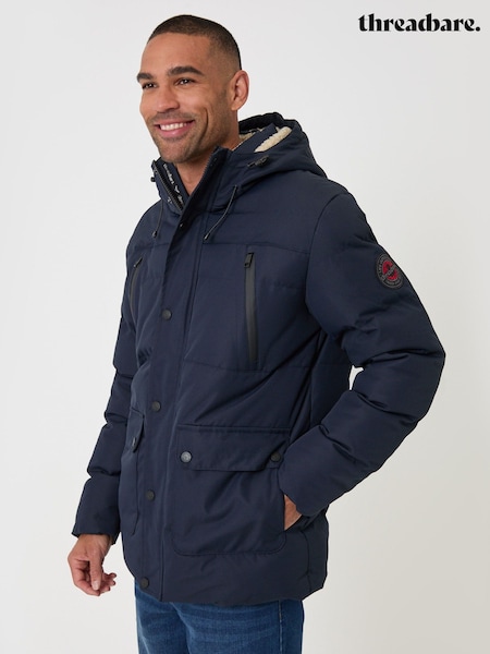 Zils - Regular Threadbare Showerproof Hooded Puffer Coat With Borg Lined Hood