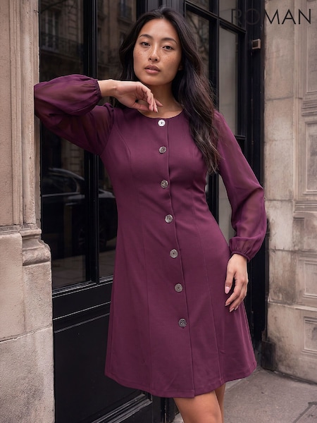 Күлгін - Roman Petite Button Dress