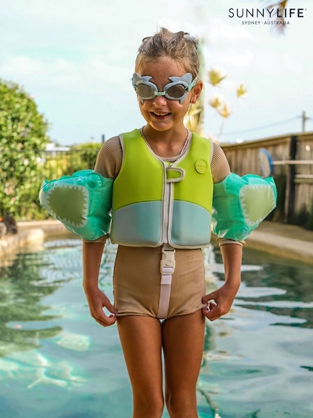 Yellow - Sunnylife Green Stripe Into The Wild Swim Vest