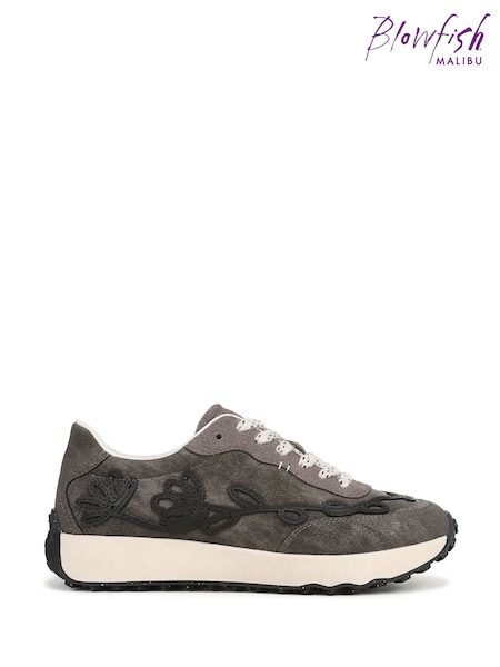 Schwarz - Blowfish Malibu Driftbloom Regular Fit Lace-up Trainers