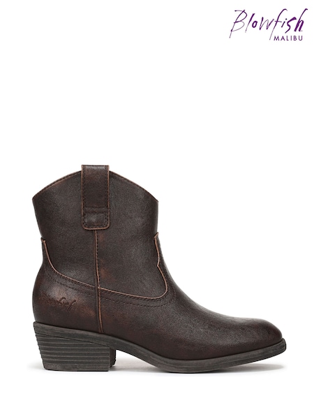 Brown - Blowfish Malibu Southwest Regular Fit Western Boots