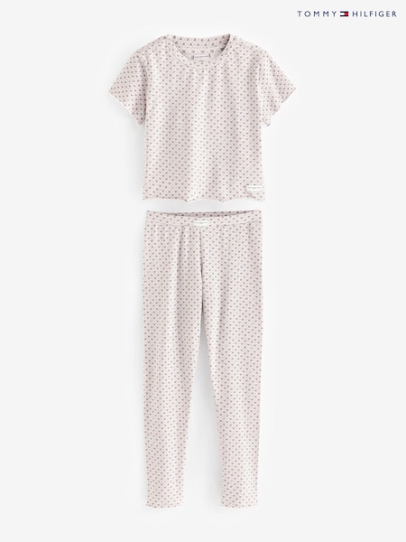 Tommy Hilfiger Cream Established Pyjama Leggings Set (250018) | €24