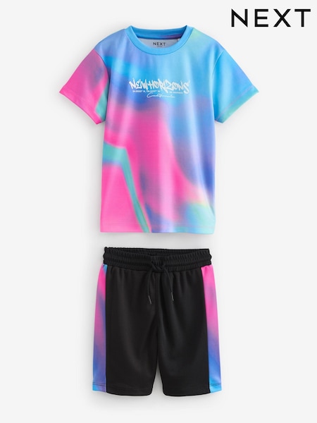 Multi/Black Mesh T-Shirt and Shorts Set (3-16yrs) (250270) | €18 - €26