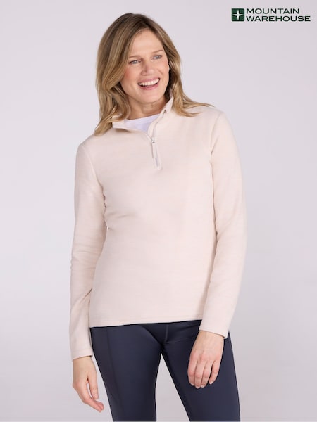 Cream - Mountain Warehouse Snowdon Melange Fleece