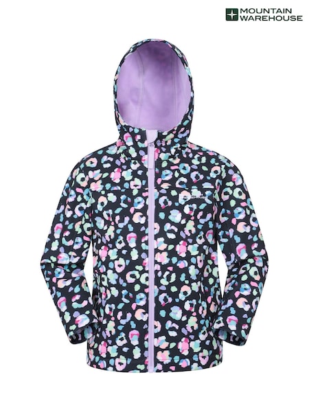 Purple - Mountain Warehouse Exodus Printed Water Resistant Softshell Jacket