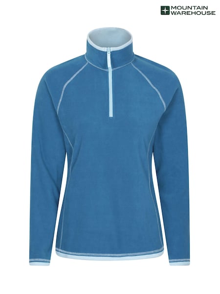 Blue - Mountain Warehouse Montana Half-zip Fleece