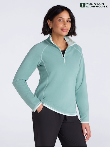 Blue - Mountain Warehouse Montana Half-zip Fleece