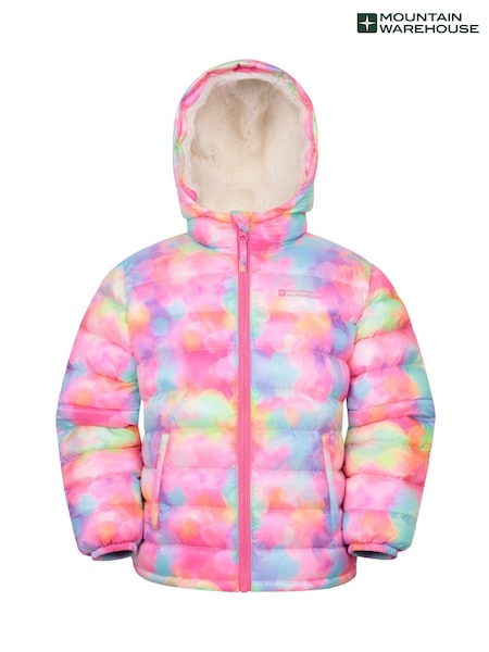 Růžová - Mountain Warehouse Seasons Fur-lined Kids Water-resistant Padded Jacket