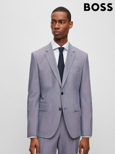 BOSS Blue Micro Patterned Stretch Regular Fit Jacket (250646) | €172