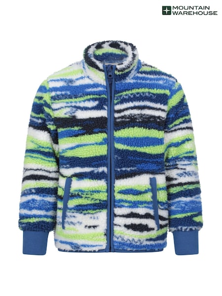 Blue - Mountain Warehouse Heron Borg Kids Jacket