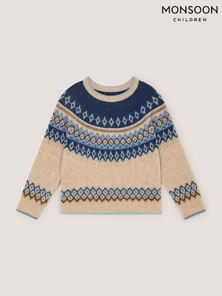 Blue - Monsoon Fair Isle Jumper