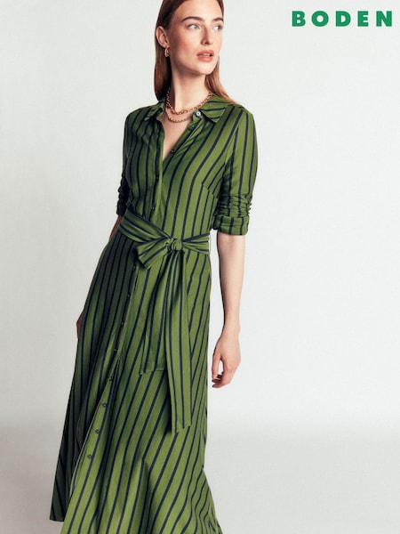Green - Boden Marcia Jersey Shirt Dress