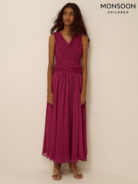 Red - Monsoon Cowl Neck Satin Prom Dress