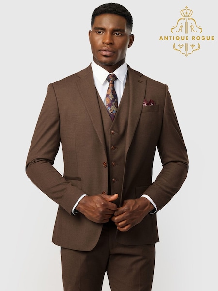 Brown - Regular Antique Rogue Slim Fit Harley Flannel Jacket