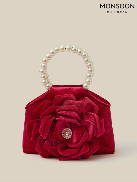 Rosso - Borsa Monsoon Leila in velluto rosa