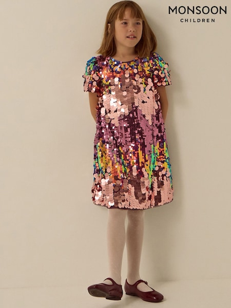 Purple - Monsoon Sherbet Sequin Party Dress