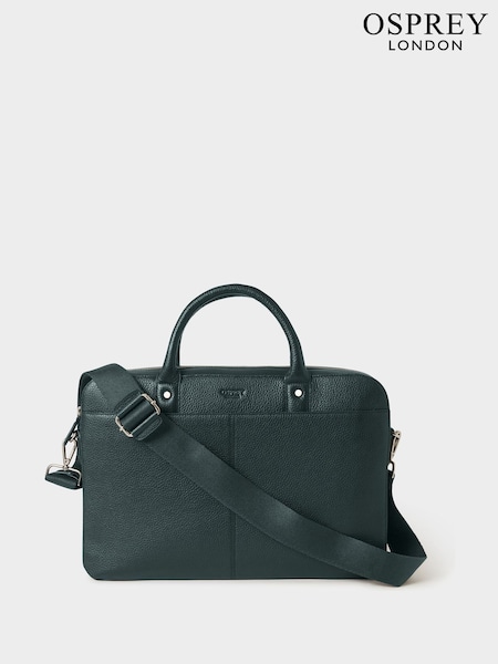 Green - Regular Osprey London The Jacob Leather Laptop Case