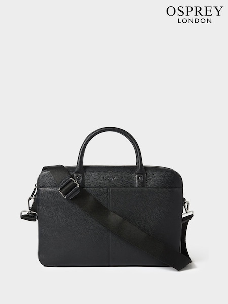 Μαύρο - Regular Osprey London The Jacob Leather Laptop Case