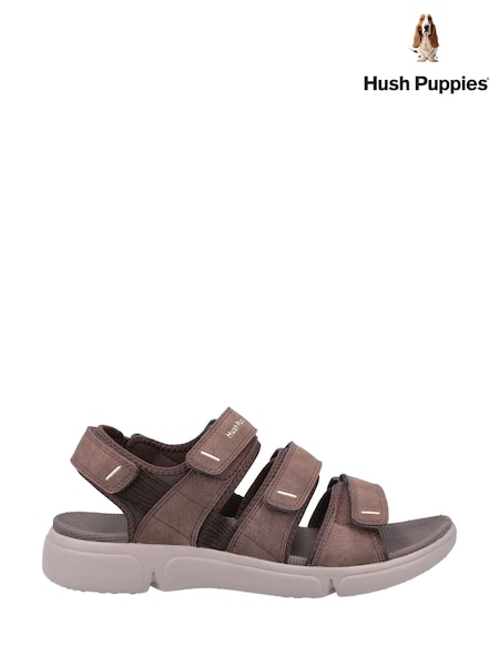 Hush Puppies Brown Raul Multi Hook And Loop Strap Sandals (251769) | €85