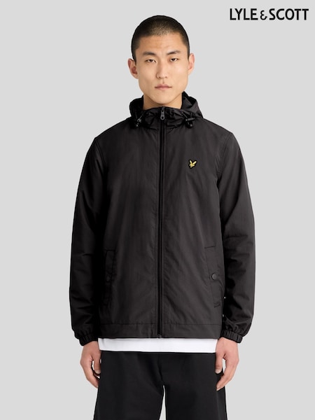 Black - Lyle & Scott Zip Through Jacket