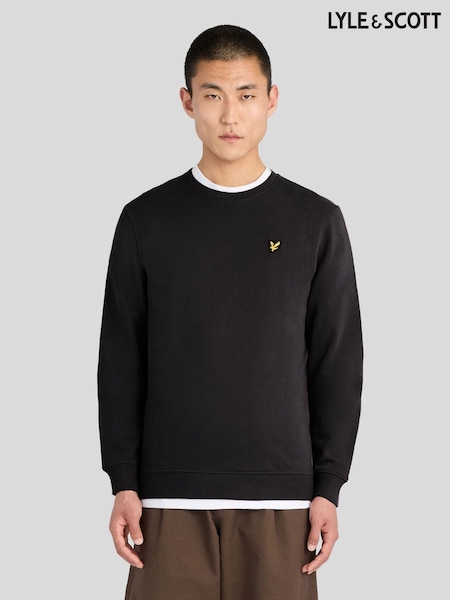 Noir - Sweat Lyle & Scott ras du cou