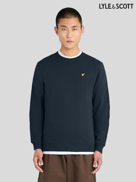 Navy Blue - Lyle & Scott Crew Neck Sweatshirt