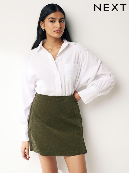 Khaki Green Corduroy Mini Skirt (252038) | €6