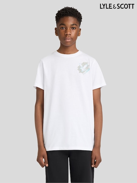 Blanco - Lyle & Scott Eagle Graphic T-shirt