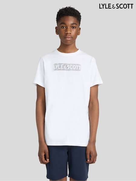 أبيض - Lyle & Scott Motion Logo Graphic T-shirt