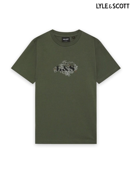 Berde - Lyle & Scott Terrain Graphic T-shirt