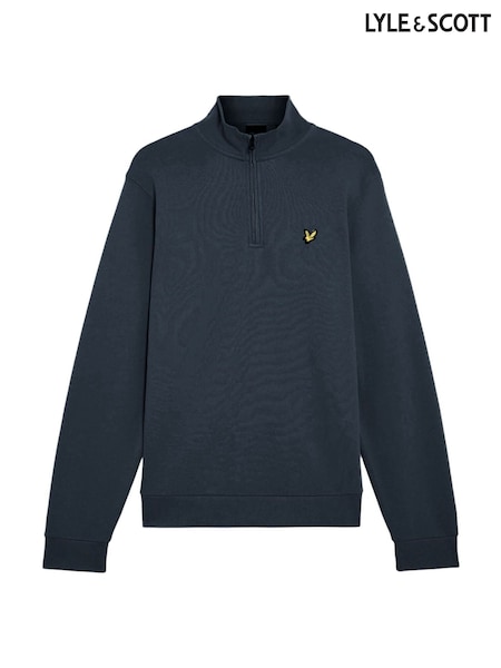 Қара көк - Lyle & Scott Quarter Zip ілмегі бар Свитшот