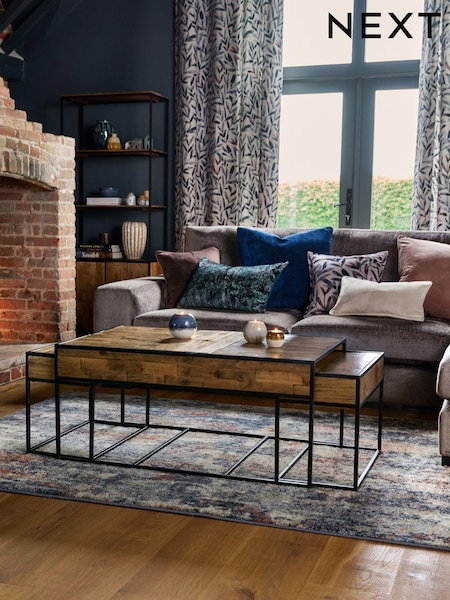 Natural Jefferson Pine Nest of 3 Coffee Table (252313) | €610
