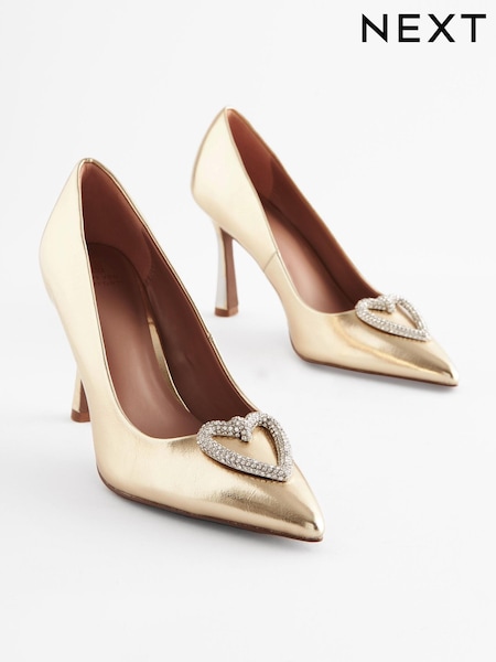zlata (barva); zlato - Forever Comfort® Heart Trim Court Shoes (252798) | € 25