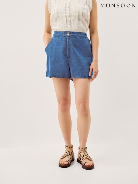 Blue - Monsoon Cece Denim Shorts