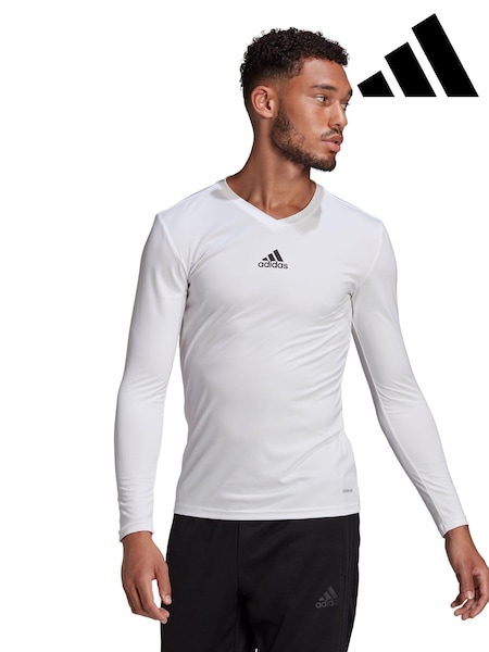 adidas White Teamwear Base Layer Long Sleeve Top (253721) | R$ 195