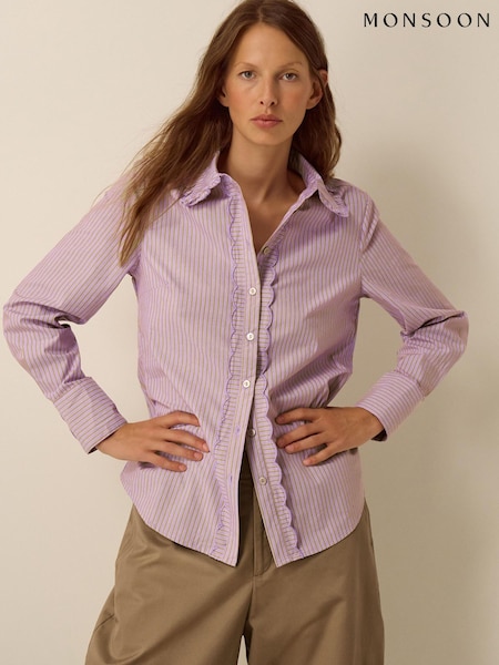 Lila - Monsoon Sabrina Scallop Stripe Shirt