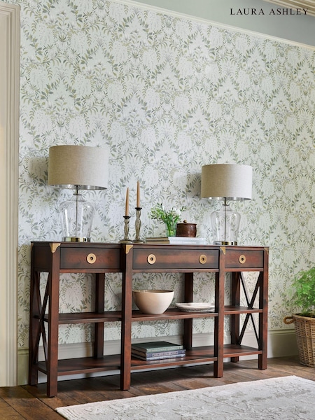 Laura Ashley Dark Chestnut Balmoral 3 Drawer Triple Console Table (254405) | €1,354.50