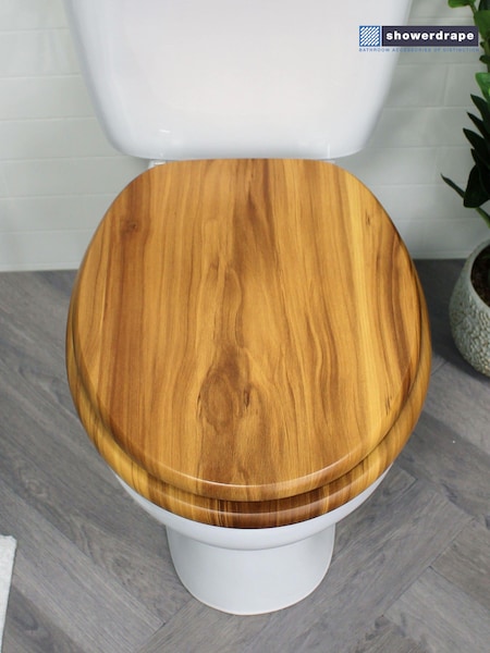Showerdrape Brown Oxford Wooden Toilet Seat (255036) | €43