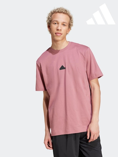 adidas Red 100% Cotton City Escape Graphic T-Shirt (255421) | €16