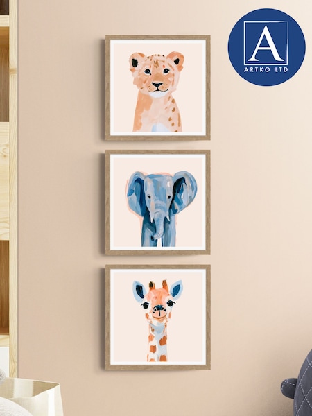 Artko Set Of 3 Jungle Trio Framed Arts